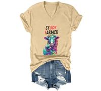 Stuck Farmer T Shirt Farmer Sarcastic Humor Shirt Funny Vintage Stuck Farmer V-Neck T-Shirt