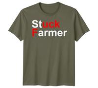 Stuck Farmer T Shirt Labour Starmer Funny Farmers Novelty Farming Gifts Unisex T-Shirts Parody Retro Shirts For Men UK British Humor |Sarcastic Vintage Top For Women #T489 Unisex Large