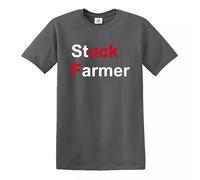 Stuck Farmer T-Shirt Starmer Political Funny Gift Present Novelty Top Tee Men Presents Funny Gift Gym Joke Gift Christmas for Men Present - Charcoal - 3XL