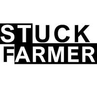 Stuck Farmer, Tractor Sticker, 4x4 Pickup Offroad Sticker Vinyl Decal (Yellow)