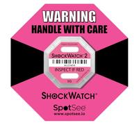 Stuck For - ShockWatch 2 Impact Indicator, Pack of 10, 5G Pink, Tamperproof Shock Damage Indicator