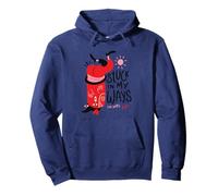 Stuck in My Ways - Surreal Positivity Monster in a Hat Pullover Hoodie