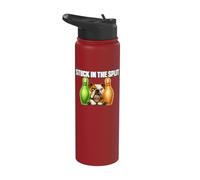 Stuck in the Split Funny Bulldog Bowler Stainless Steel Insulated Water Bottle