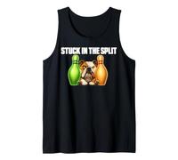 Stuck in the Split Funny Bulldog Bowler Tank Top