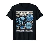 Stuck On The Crux Cliff Hanger Send It T-Shirt