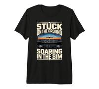 Stuck On The Ground Soaring in The Sim Premium T-Shirt