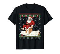 Stuck Santa Chimney Funny Ugly Christmas Sweater T-Shirt