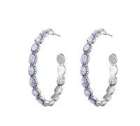Stud beaded Hoop For Women Round Boho Vintage Earrings
