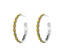 Stud beaded Hoop For Women Round Boho Vintage Earrings