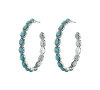 Stud beaded Hoop For Women Round Boho Vintage Earrings