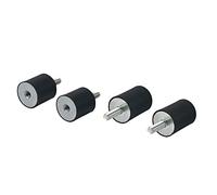 Stud Bushing， Bushing 4Pcs M3 M4 M5 Male to Female Thread Rubber Shock Absorber, Crash Pad Damper Bobbin Mount Anti Vibration Isolator Threaded Isolator (Size : D10 x H10 M4)(D10 x H10 M4)