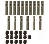 Stud Conversion Kit - M14 x 1.5, 80mm Studs & Tapered Black Nuts (16)