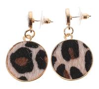 Stud Earrings 2pcs Set Alloy Leopard Pattern Vintage Style | Geometric Shape, Ethnic Fashion for Women and Girls, Banquet or Dating Wear, Stylish Accessory