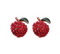 Stud Earrings Cute Radish Earrings Cherry Red Stud Set For Women Girls S925 Silver For Women With Soft Ear Studs Fine Jewelry Parties And Holidays (RD4, One Size)