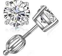 Stud Earrings For Men Black Diamond Earring Studs For Women s925 Sterling Silver Screw Earring Black Simulated Diamond Earrings