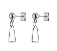 Stud Earrings for Women Cute, Stainless Steel Stud Earrings for Women Silver Hollow Geometric for Men Fathers Day Jewelry Elegant