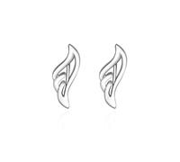 Stud Earrings for Women Elegant, Gold Plated Earrings White Gold Angel Wings 14X4.6mm for Sister New Year Jewelry Upgrade