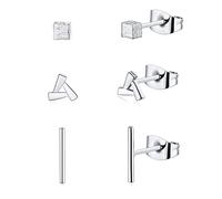 Stud Earrings for Women Hypoallergenic Tiny Geometric Small Trendy Earrings Triangle Square Bar, Gold Plated, Gold Plated