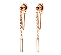 Stud Earrings Linked Stick Chain Jewelry for Daughter Birthday Gift Fine Jewelry