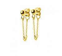 Stud Earrings Linked Stick Chain Jewelry for Daughter Birthday Gift Fine Jewelry