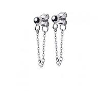 Stud Earrings Linked Stick Chain Jewelry for Daughter Birthday Gift Fine Jewelry
