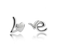 Stud Earrings, Silver Earrings Cute English Letters Love for Women Graduation Jewelry Upgrade