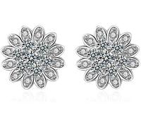 Stud Earrings Stylish 's Petal Stud Earrings 925 5A Cubic Zirconia Earrings Ear Jewelry/