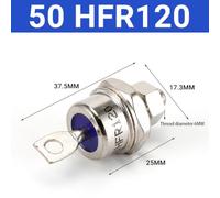 Stud Mount Diode Rectifier 1200V with High Surge Current Capability, 85A/40A/25A Positive Cathode or Negative Anode for Battery Charging, Power Supplies, Welding Machines, Motor Controls