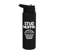 Stud Muffin Fun Playful Statement Stainless Steel Insulated Water Bottle