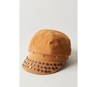 Studded Avery Leather Hat by Understated Leather at Free People in Tan - female