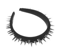 Studded Black Headband Spiked Headbands Goth Hair Accessories Womens Headbands Gothic Crown Headbands Headband Halloween Studded Headbands for Women Fashion Fabric Women's Rivet