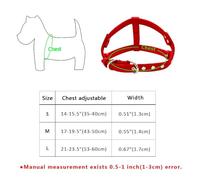 Studded Rhinestone Sparkling Crystal Suede Adjustable Chihuahua French Bulldog Pug Yorkshire Terrier Training Harness Vest,A,M