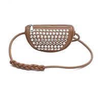 Studded Shoulder Bags for Women Punk Styles Small Crossbody Purse Casual Street Handbags with Adjustable Strap