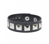 Bristol Novelty BA186 Studded Wristband | Black Punk, Unisex-Adult, Silver, One Size