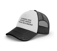 STUDE Funny Trucker Hats for Women Nurses See More Penis Than Hookers Casquette Aesthetic Hat Funny Base Ball Hat