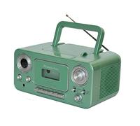 Studebaker SB2135TS Portable Stereo CD Player with AM/FM Radio and Cassette Player/Recorder (Teal Silver)
