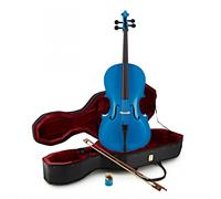 Student 1/4 Size Cello with Case by Gear4music Blue