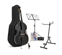 Student 3/4 Double Bass Beginner Pack by Gear4music Black