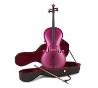 Student 3/4 Size Cello by Gear4music Purple Sparkle