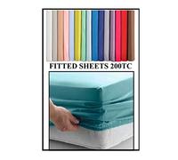 STUDENT 3' SINGLE FITTED Sheet EXTRA LONG 3' X 7' (36" X 84") 22 COLOURS 200TC CHARCOAL GREY 15"