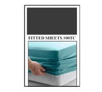 STUDENT 3' SINGLE FITTED Sheet EXTRA LONG 3' X 7' (36" X 84") 300 Thread Count Percale CHARCOAL GREY 13"