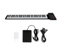 Student 61 Keys Silicone Soft Electronic Piano Portable Foldable Hand Roll Up Piano Keyboard Instrument Portable Electronic Keyboards