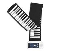 Student 88-key Folding Thickened Hand-rolled Electronic Piano Hand-rolled Piano With LED Digital Display Keyboard Piano for Beginner (Color : White)