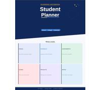 Student Academic Planner: Complete Academic Organizer for School, College & University Students Wide Ruled Lined Notebook with Assignment Log, Weekly Timetable, Exam Countdown & Study Tips