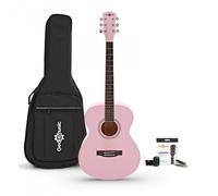 Student Acoustic Guitar & Accessory Pack by Gear4music, Pink