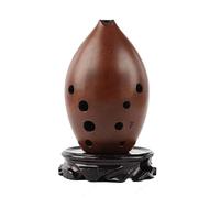 Student Adult Beginner Ten-hole Pear-shaped Red Pottery Xun Portable F-tune Ceramic Ocarina Musical Instrument ocarina instrument