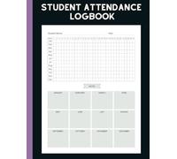 Student Attendance log Book: Attendance Register Book , Simple Register Book Each page for One Student , Attendance Tracking for Teachers, Employees & ... for 119 Students , Large Size 8.5 x 11