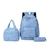 Student Backpack Back To School 3 Piece Set Printed Laptop School Bag Large