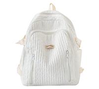 Student backpack, fashionable and minimalist, novel pattern, double-layer, large capacity, practical, fresh, minimalist and lightweight backpack backpacks men black, white us, One Size, Rucksack
