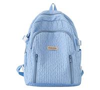 Student backpack, fashionable and minimalist, novel pattern, double-layer, large capacity, practical, fresh, minimalist and lightweight backpack backpacks men black, bule, One Size, Rucksack Backpacks